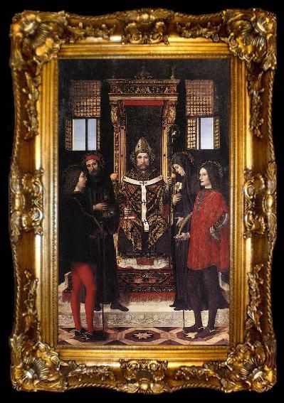 framed  BORGOGNONE, Ambrogio St Ambrose with Saints fdghf, ta009-2